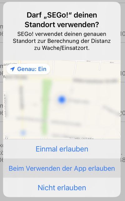 Genauen Standort erlauben